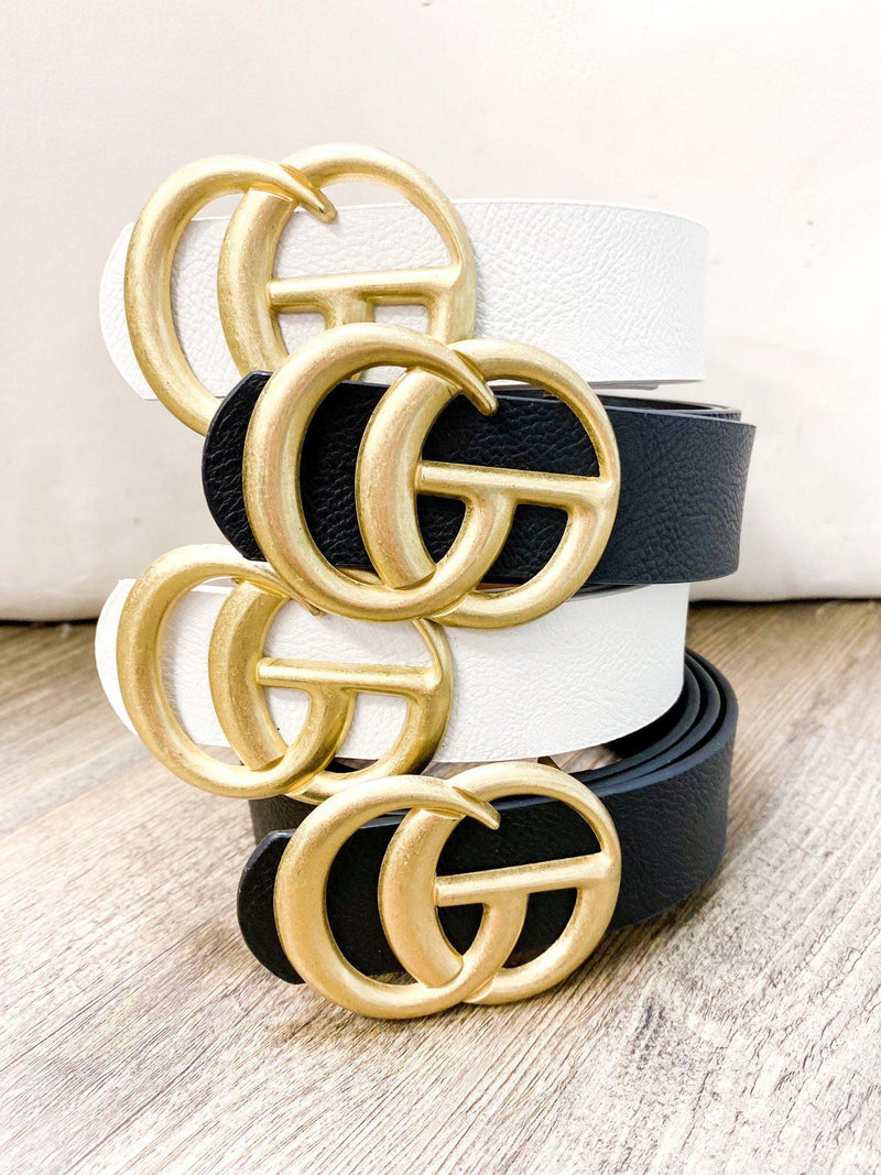 Thick CG Belt-Black/Silver Buckle