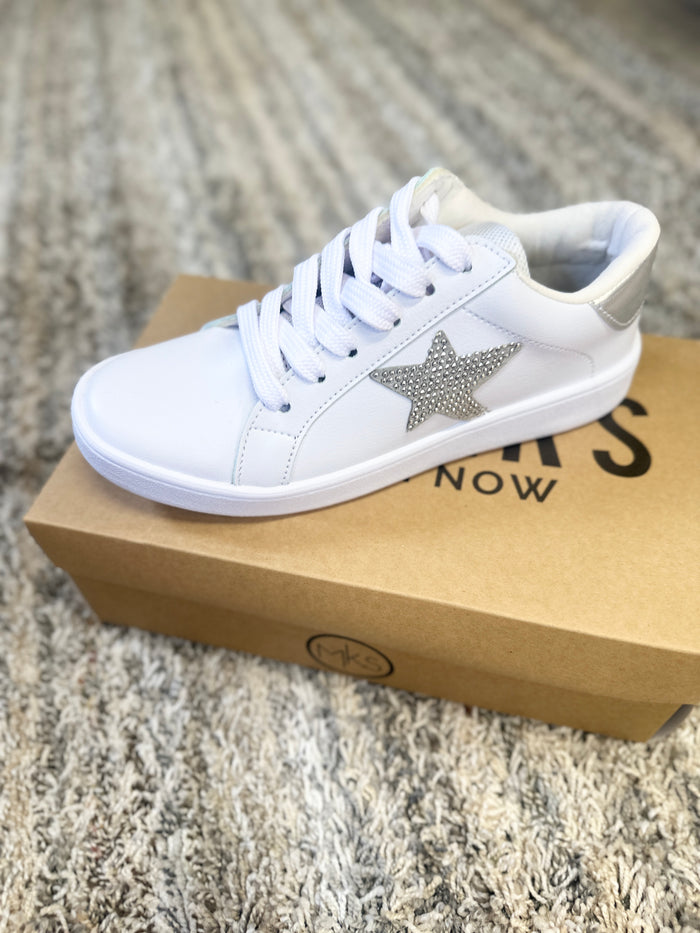 ALL STAR LACE UP SNEAKER-SILVER