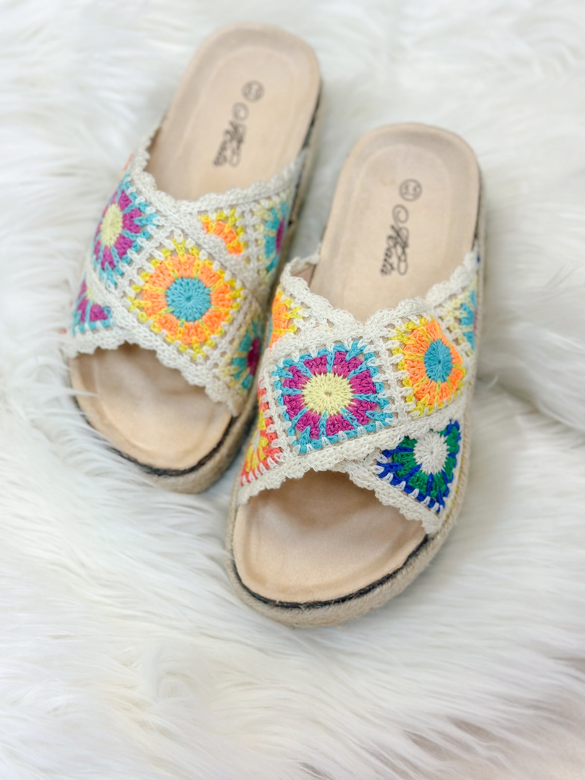 SULLY CROCHET SLIDE SANDAL-MULTI