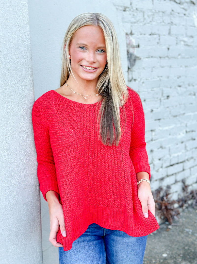 WEDNESDAY SWEATER- RED