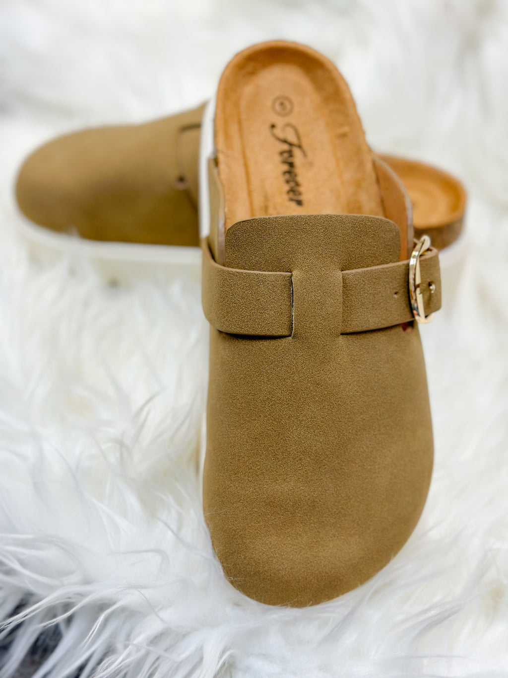 GOLDIE PLATFORM CLOGS-DARK TAUPE