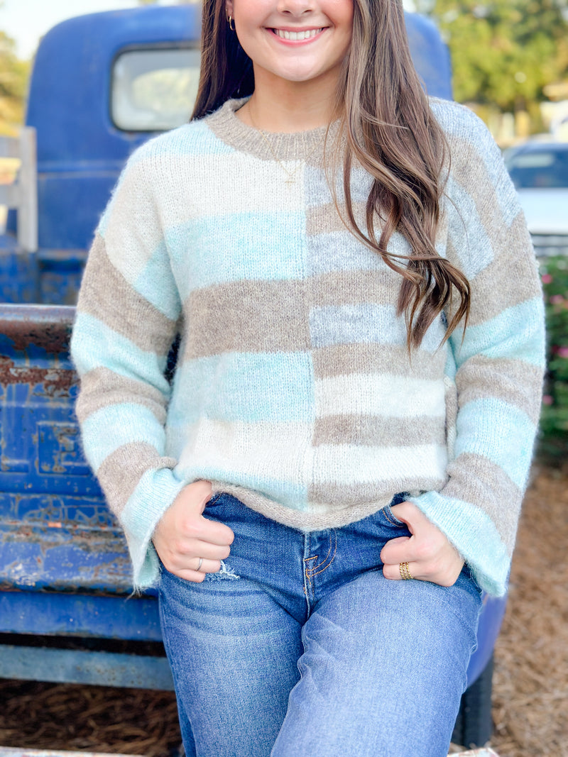 SKYLAR STRIPED SWEATER-MULTI