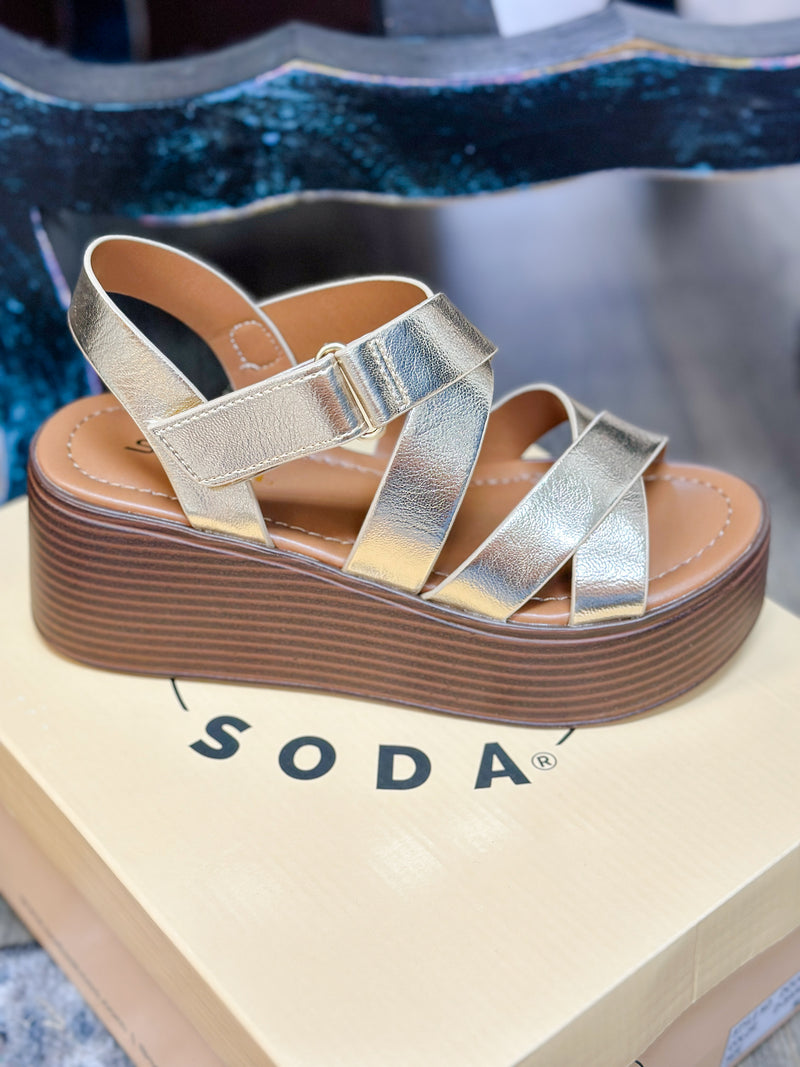LORA STRAPPY WEDGE SANDAL-GOLD