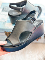 KAILEE SLING BACK WEDGE-BLACK