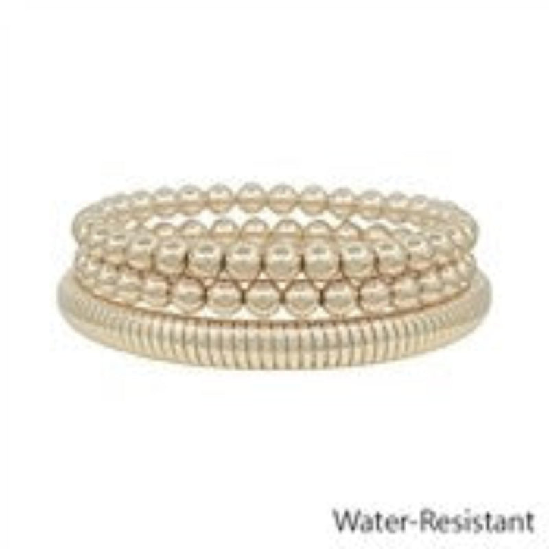 STRETCH BRACELET SET-GOLD