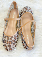 ROSA MESH MARY JANE FLAT-LEOPARD PRINT