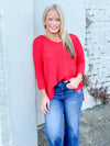 WEDNESDAY SWEATER- RED