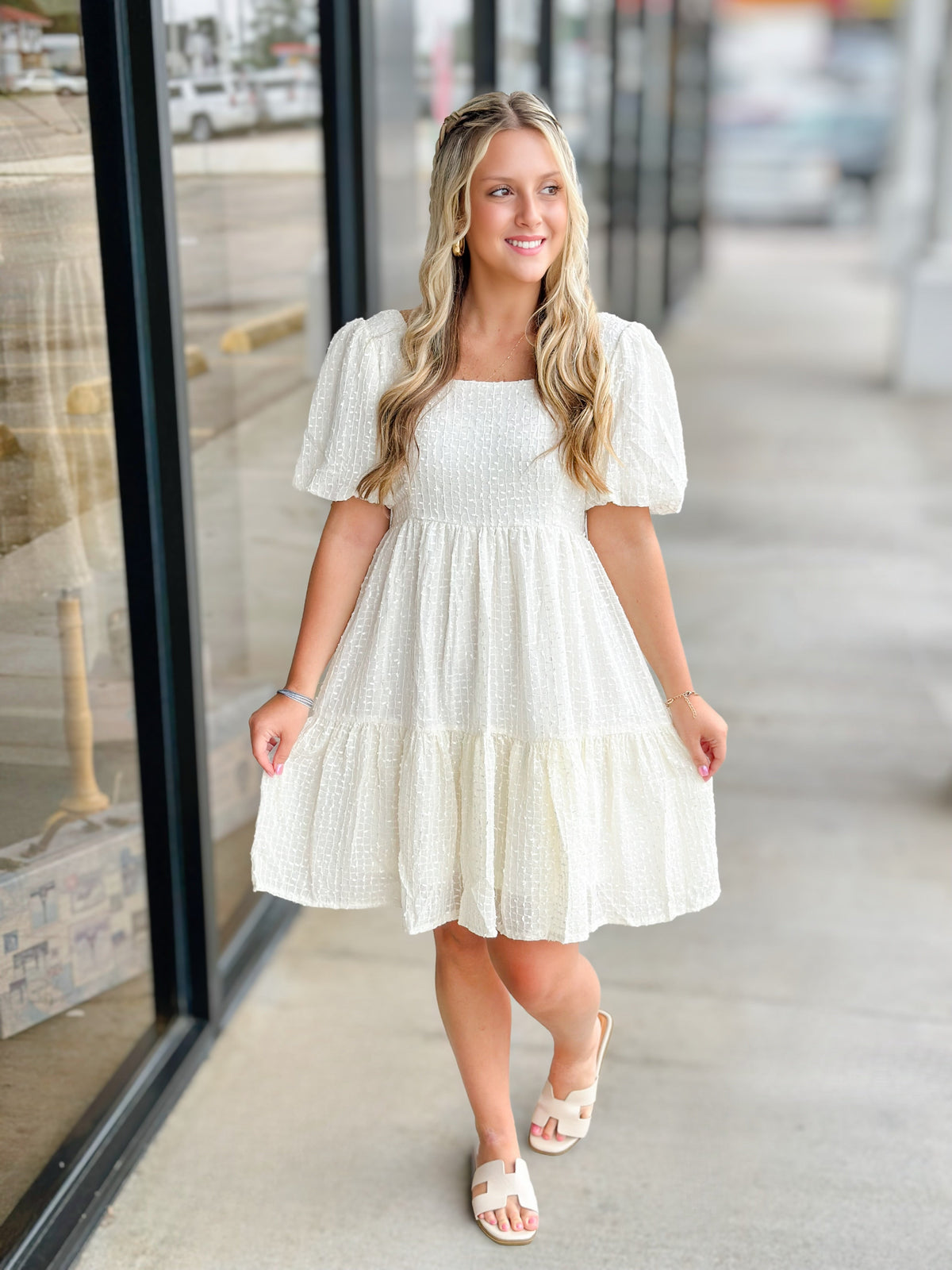 PAMELA DRESS-CREAM