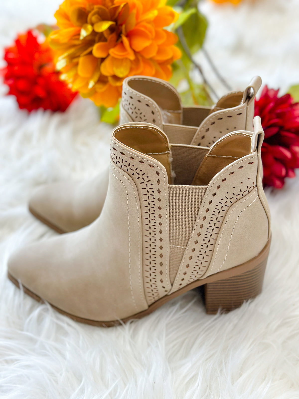 NICOLE BOOTIE-TAUPE