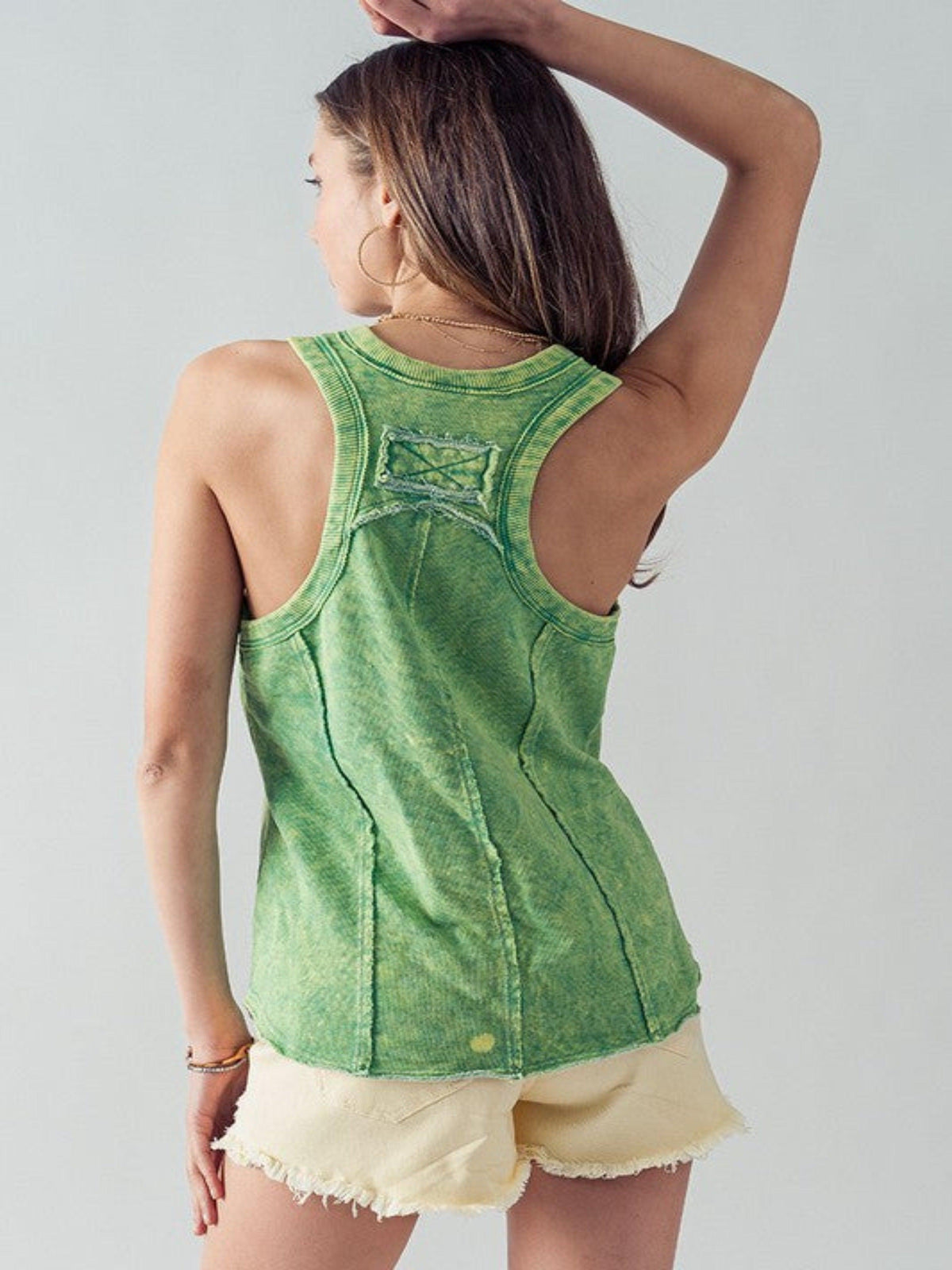 MARISSA RACERBACK TANK TOP-APPLE GREEN