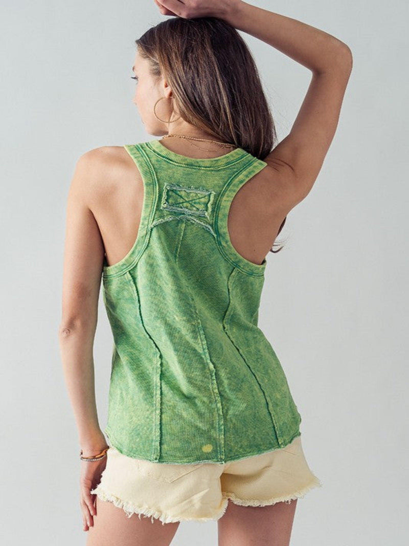 MARISSA RACERBACK TANK TOP-APPLE GREEN