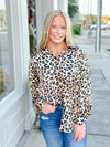 LEOPARD PRINT BUTTON DOWN TOP