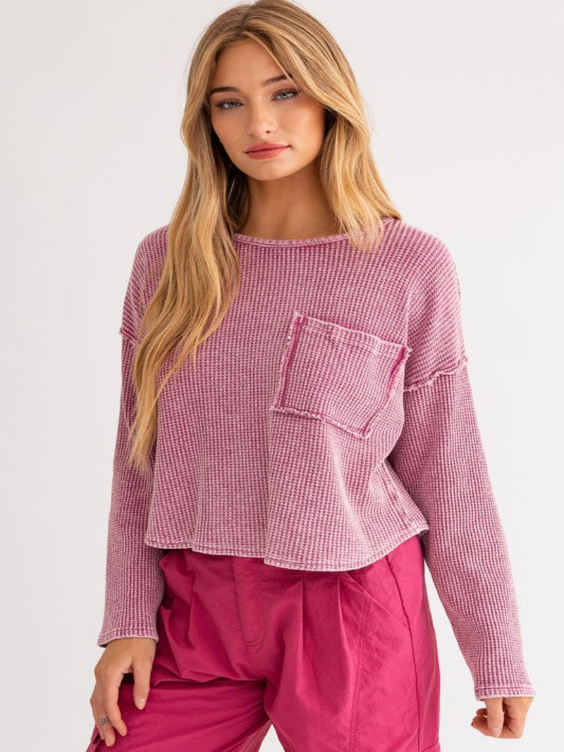 BECKY PULLOVER-HOT PINK