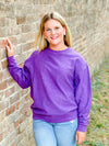EMILEE RIBBED PULLOVER-PURPLE