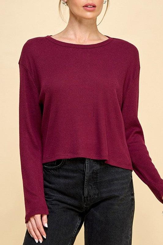 CARMEN PULLOVER-MERLOT