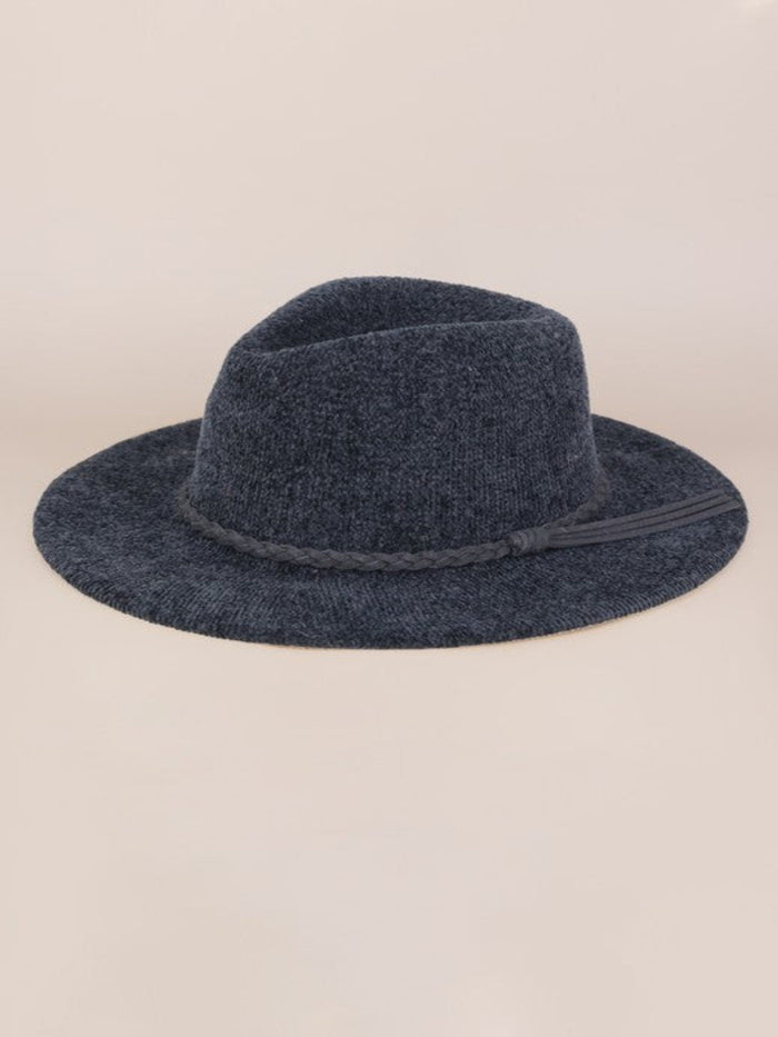 CHENILLE PANAMA HAT-BLACK