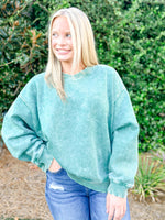 OVERSIZED FLEECE PULLOVER-GREEN