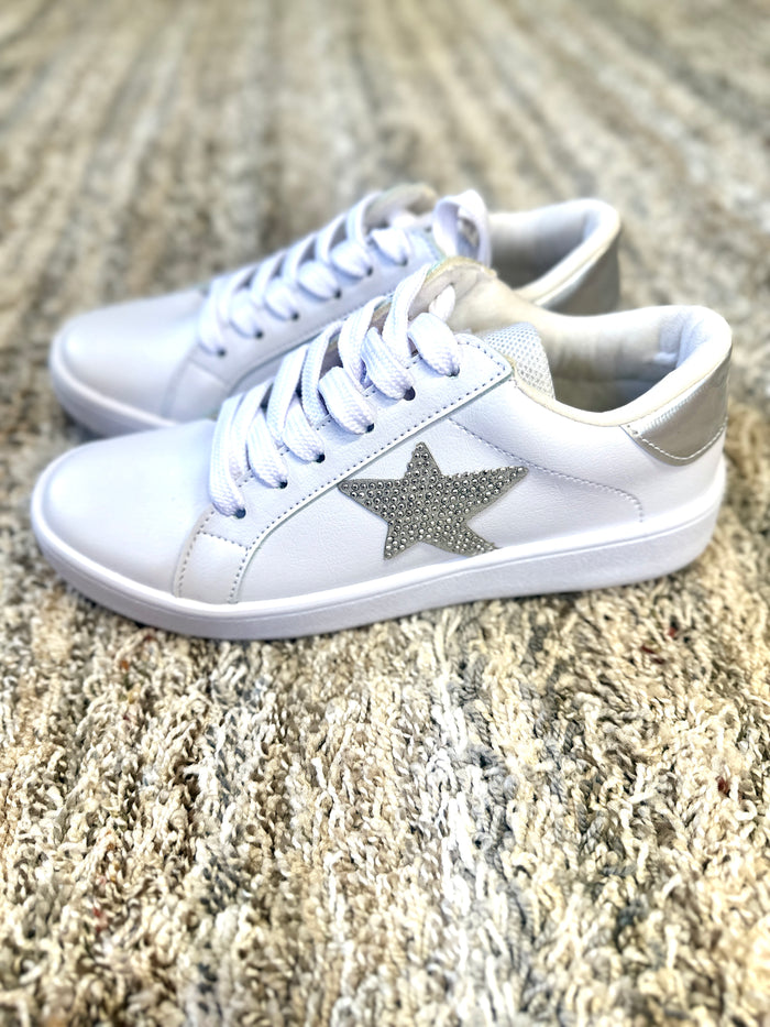 ALL STAR LACE UP SNEAKER-SILVER