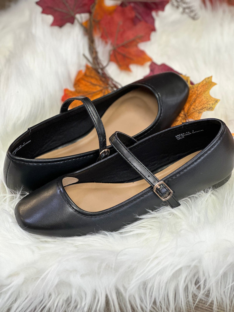 SWAYZE MARY JANE BALLET FLAT -BLACK