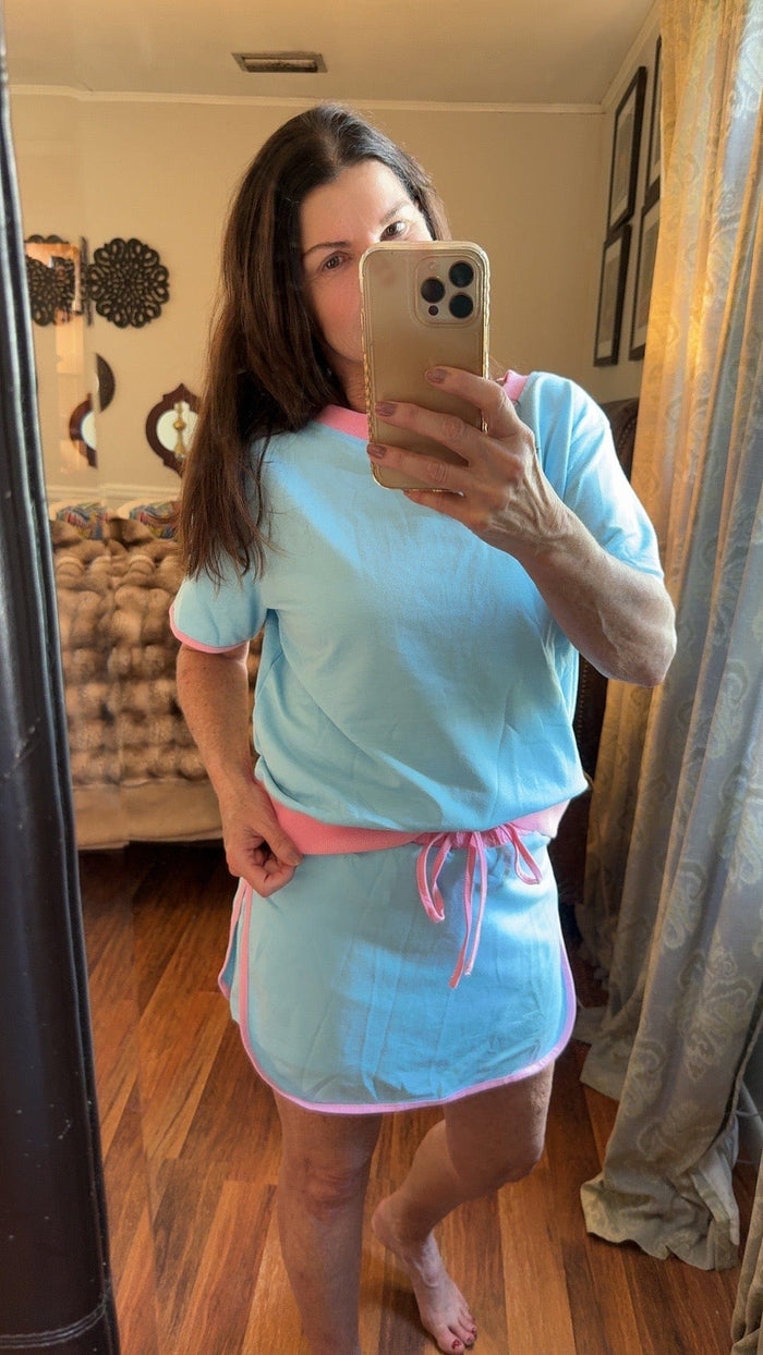 SKORT AND TOP SET- BLUE