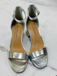 DIVA CHUNKY HEEL-SILVER