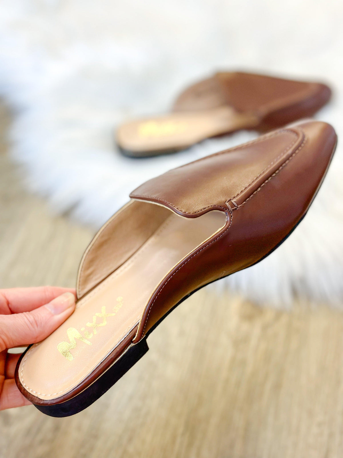 MIRANDA FLAT LOAFER SLIDE-MOCHA