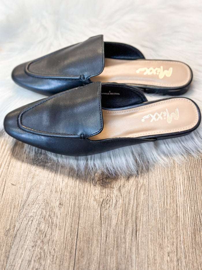 MIRANDA FLAT LOAFER SLIDE-BLACK