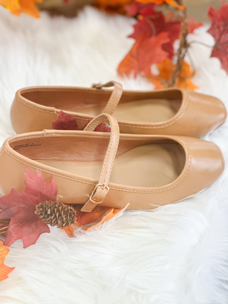 SWAYZE MARY JANE BALLET FLAT-TAN