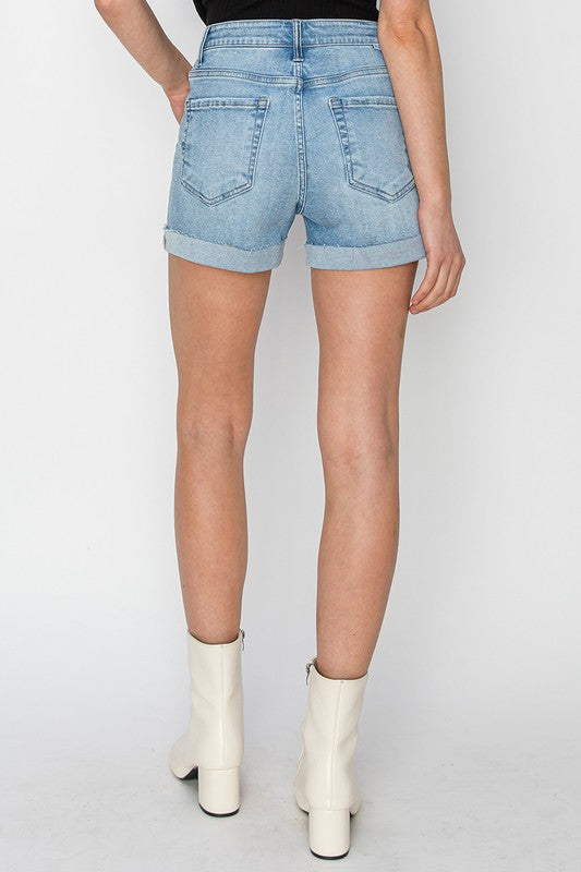 JULIA HIGH RISE SHORTS-LIGHT WASH