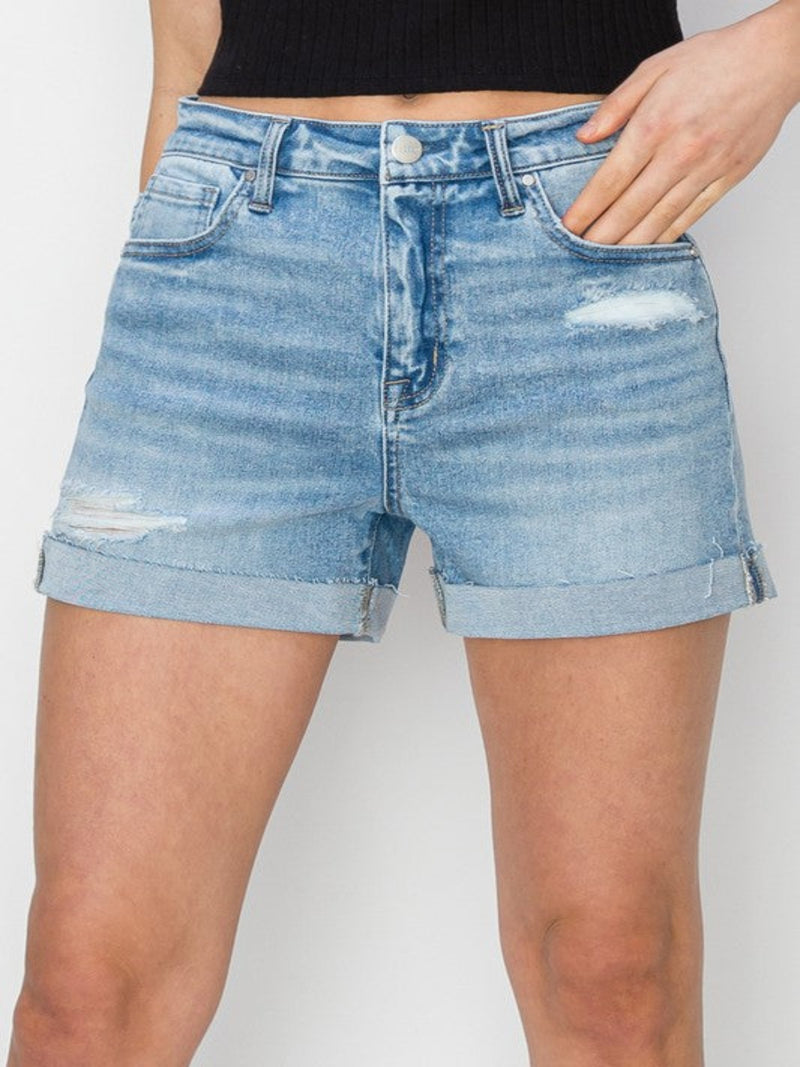 JULIA HIGH RISE SHORTS-LIGHT WASH