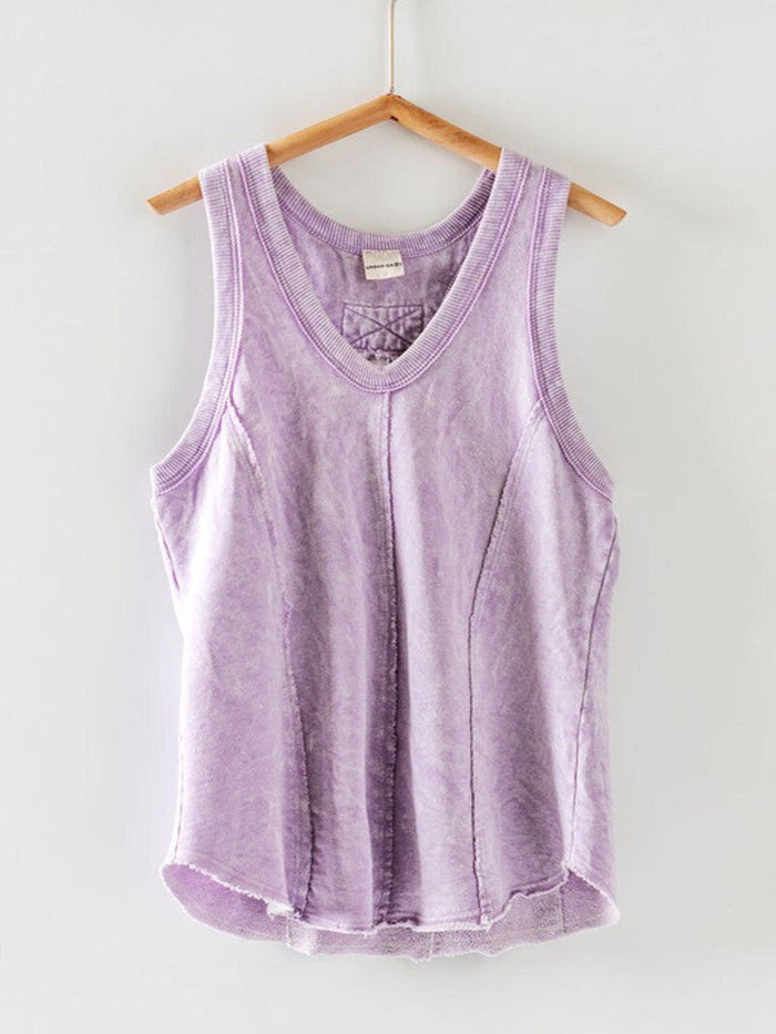 MARISSA RACERBACK TANK TOP-LAVENDER