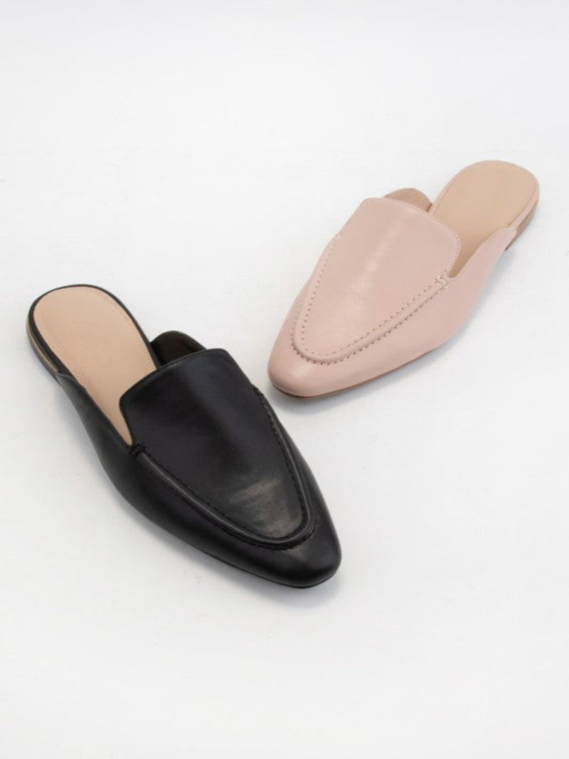 MIRANDA FLAT LOAFER SLIDE-BLACK