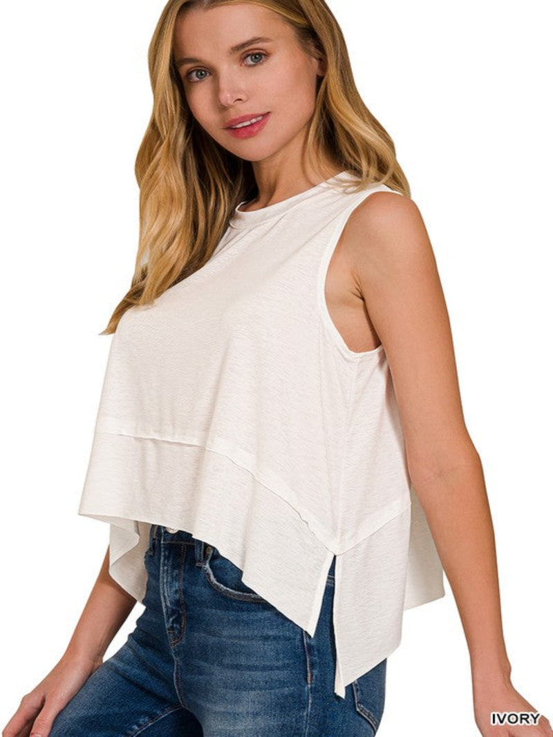 SUMMER FAVORITE TANK-IVORY