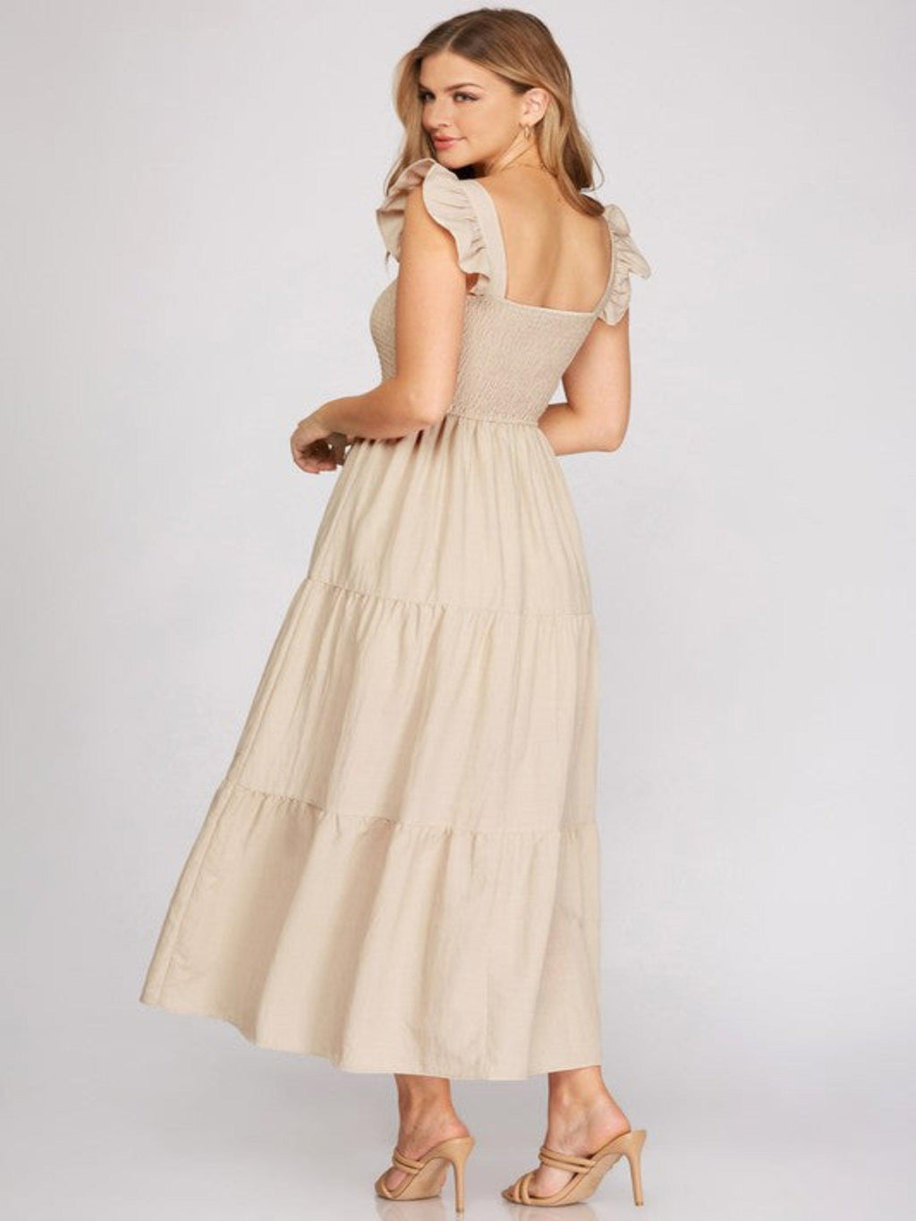 DAY DREAMER DRESS-TAUPE