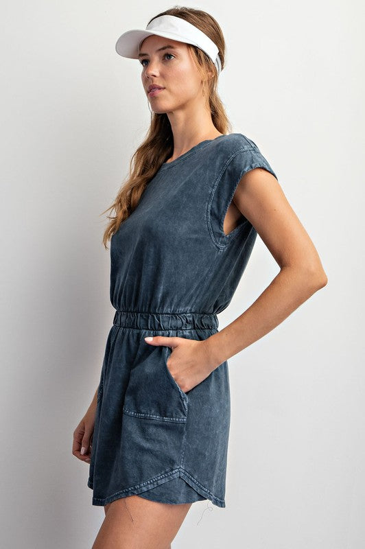 EASY BREEZY DRESS-SLATE BLUE