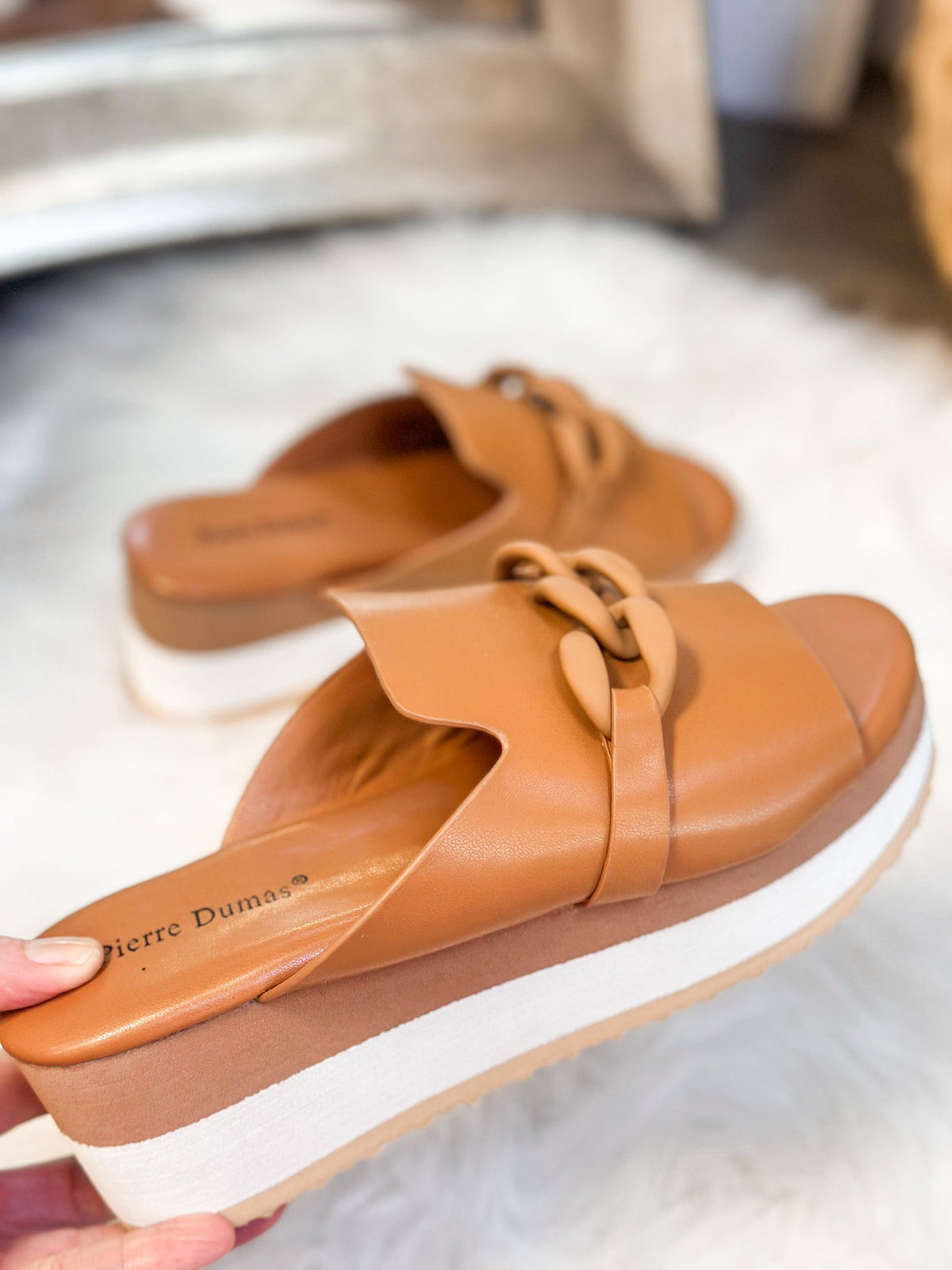 MATILDA PLATFORM SLIDE-TAN