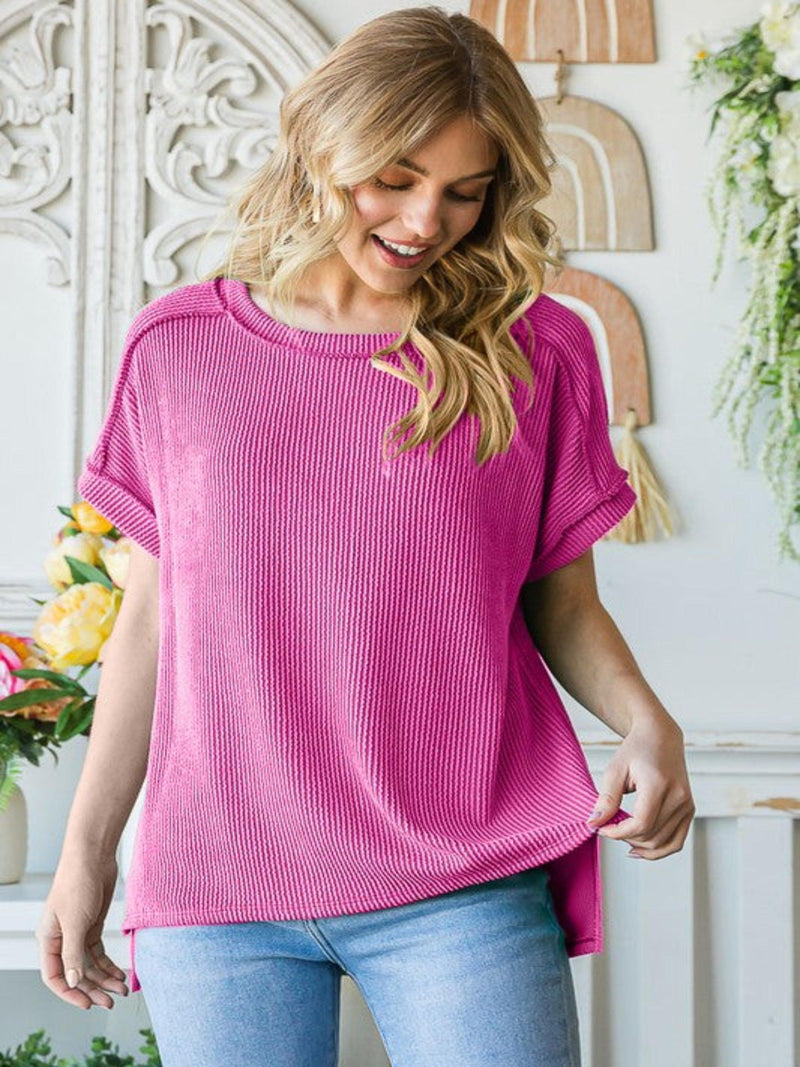 RAYLIN TOP- FUCHSIA