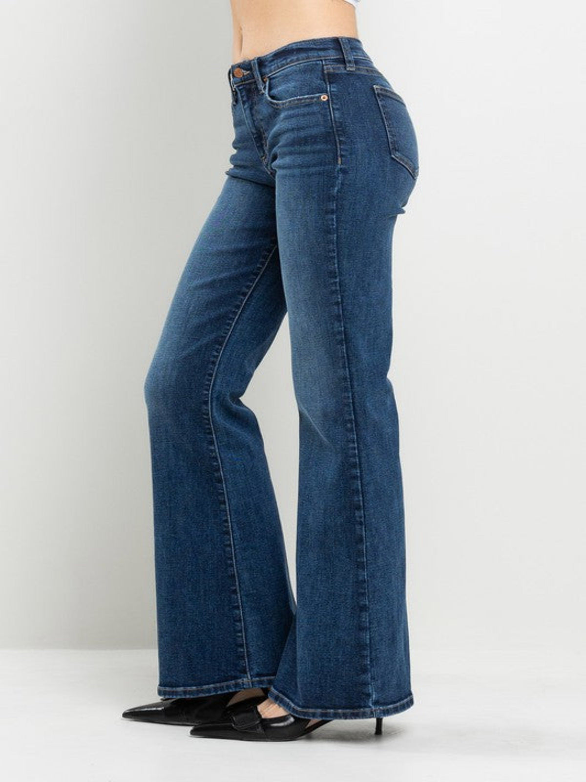 ROWAN HIGH RISE FLARE JEANS-DARK WASH