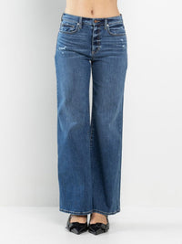 RITA HIGH RISE WIDE LEG JEAN-MEDIUM WASH