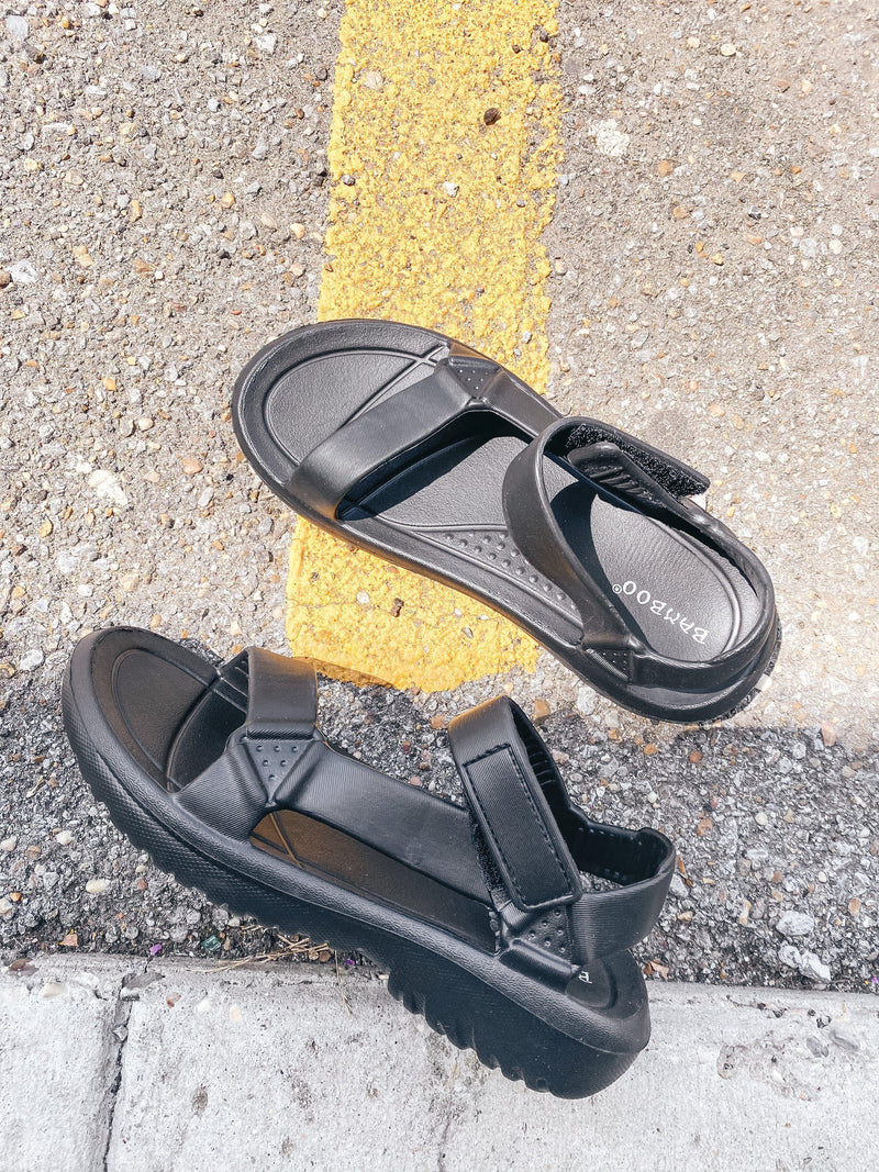 ALL ABOUT THE BASS SANDAL-BLACK-Funky Shoes Laurel