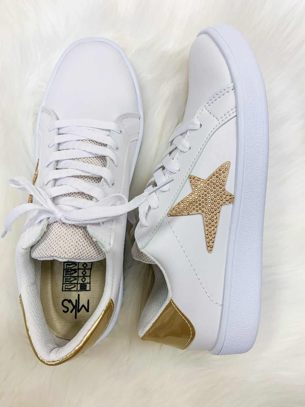 ALL STAR LACE UP SNEAKER-GOLD-Funky Shoes Laurel