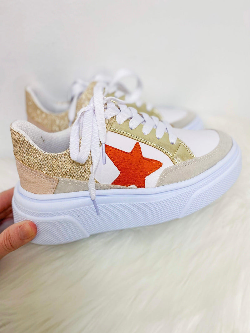ARIANA SNEAKER-GOLD-Funky Shoes Laurel