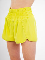 FEELING FREE ATHLETIC SHORTS-LIME-Funky Shoes Laurel