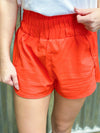 FEELING FREE HIGH WAIST ATHLETIC SHORTS-CORAL-Funky Shoes Laurel