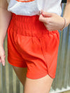 FEELING FREE HIGH WAIST ATHLETIC SHORTS-CORAL-Funky Shoes Laurel