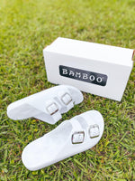I LOVE KABO SLIDE SANDALS 💕-WHITE-Funky Shoes Laurel