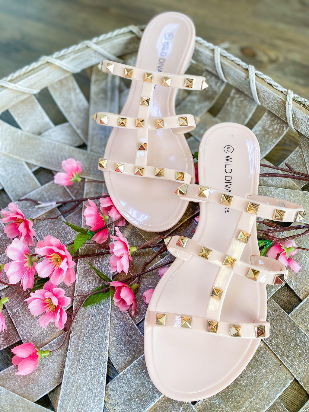 JELLY TIME SANDAL-NUDE-Funky Shoes Laurel