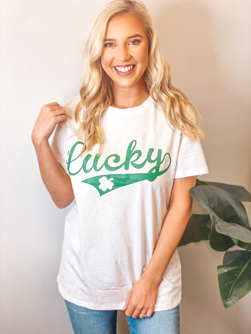 LUCKY GRAPHIC TEE-Funky Shoes Laurel