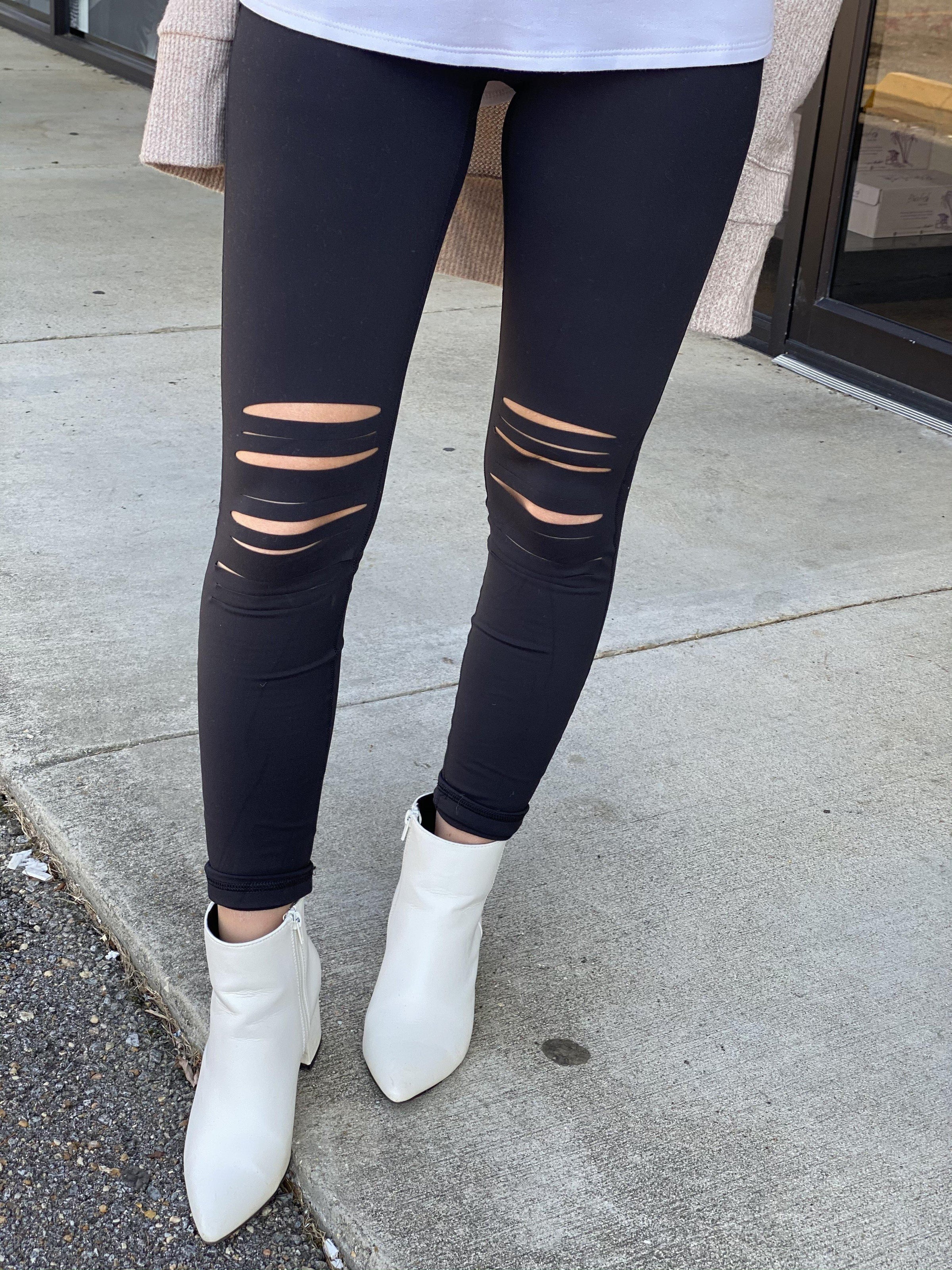 Best Day Ever Laser Cut Leggings | By Alexa Rae Boutique | Fashion & Jewelry