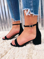 WEEKEND CHUNKY HEEL SANDAL-BLACK-Funky Shoes Laurel